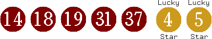 14 18 19 31 37 (04 05)