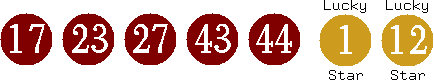 17 23 27 43 44 (01 12)