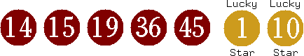 14 15 19 36 45 (01 10)