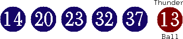 14 20 23 32 37 (13)
