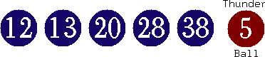 12 13 20 28 38 (05)