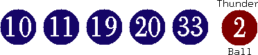 10 11 19 20 33 (02)