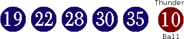 19 22 28 30 35 (10)