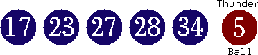 17 23 27 28 34 (05)