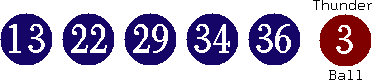 13 22 29 34 36 (03)