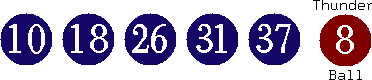 10 18 26 31 37 (08)