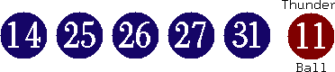 14 25 26 27 31 (11)