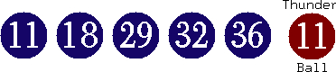11 18 29 32 36 (11)