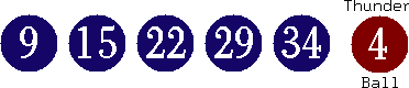 09 15 22 29 34 (04)