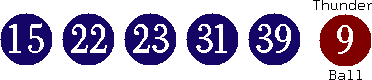 15 22 23 31 39 (09)