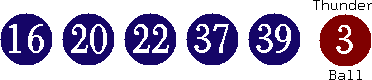 16 20 22 37 39 (03)