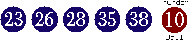 23 26 28 35 38 (10)
