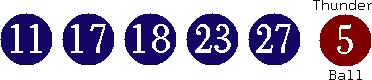 11 17 18 23 27 (05)