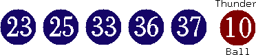 23 25 33 36 37 (10)