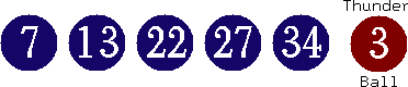 07 13 22 27 34 (03)