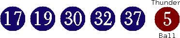 17 19 30 32 37 (05)