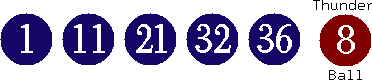 01 11 21 32 36 (08)