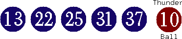 13 22 25 31 37 (10)