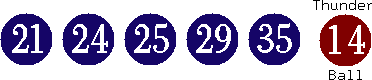 21 24 25 29 35 (14)