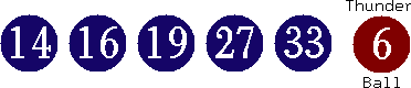14 16 19 27 33 (06)