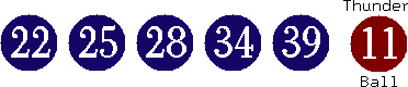 22 25 28 34 39 (11)