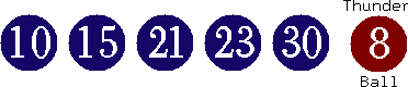 10 15 21 23 30 (08)