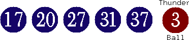 17 20 27 31 37 (03)