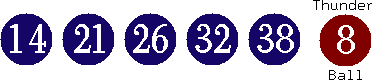 14 21 26 32 38 (08)