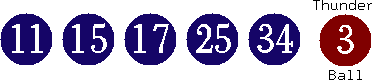 11 15 17 25 34 (03)