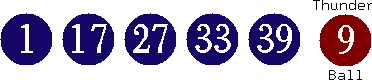 01 17 27 33 39 (09)