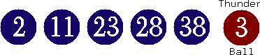02 11 23 28 38 (03)