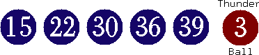 15 22 30 36 39 (03)