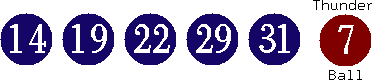 14 19 22 29 31 (07)