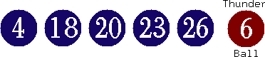 04 18 20 23 26 (06)