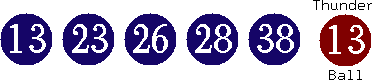 13 23 26 28 38 (13)