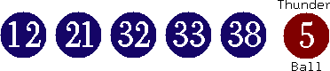 12 21 32 33 38 (05)