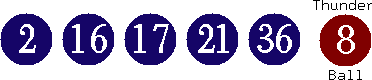 02 16 17 21 36 (08)