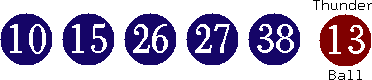 10 15 26 27 38 (13)
