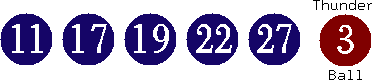 11 17 19 22 27 (03)