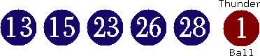 13 15 23 26 28 (01)
