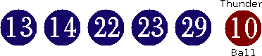 13 14 22 23 29 (10)