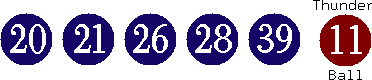 20 21 26 28 39 (11)