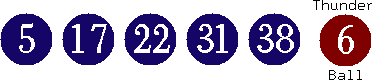 05 17 22 31 38 (06)