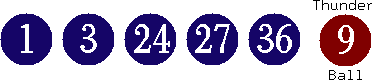 01 03 24 27 36 (09)