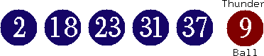 02 18 23 31 37 (09)