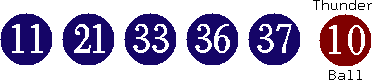 11 21 33 36 37 (10)