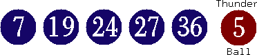 07 19 24 27 36 (05)