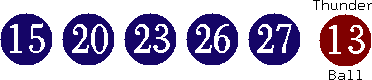 15 20 23 26 27 (13)