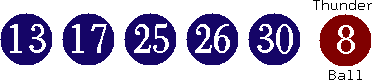 13 17 25 26 30 (08)