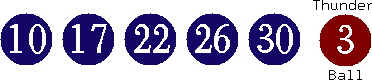 10 17 22 26 30 (03)